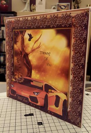 Sunrise Yellow Sports Car by Sheila Jones