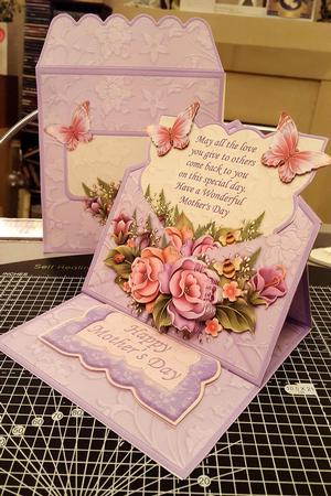 Floral Envelope Easel Kit Birthday or Mothers Day by Sheila Jones