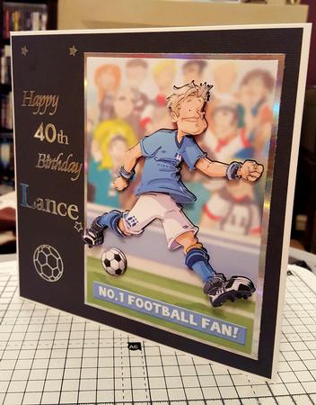 Football Dude Manchester City by Sheila Jones