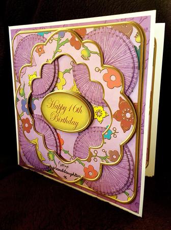 Cherry Blossom Lilac 16th Birthday 3D Rosette 8in Cf Kit by Sheila Jones