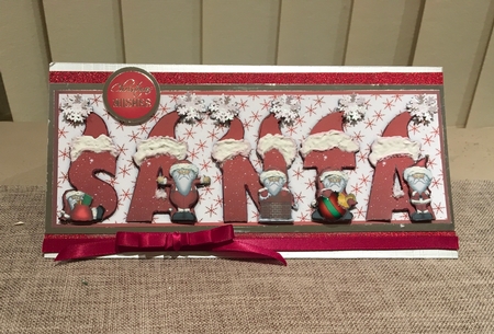 Santa Hats Large Dl Card Front and Step by Step by Deborah Roberts