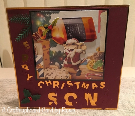 Mr Christmas Whiskey Mouse 8x8 by Deborah Roberts