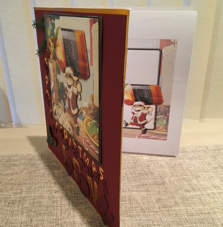 Mr Christmas Whiskey Mouse 8x8 by Deborah Roberts