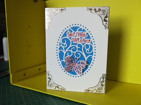 Get Well Butterfly Flourish Card by Glenys Linehan