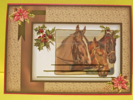 Hoses with Pointsettia Pyramid by Glenys Linehan