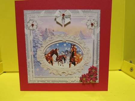 CHRISTMAS HORSES 3 by Glenys Linehan