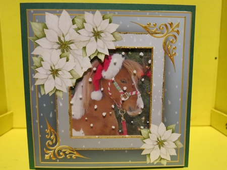 Christmas horse quick card  by Glenys Linehan