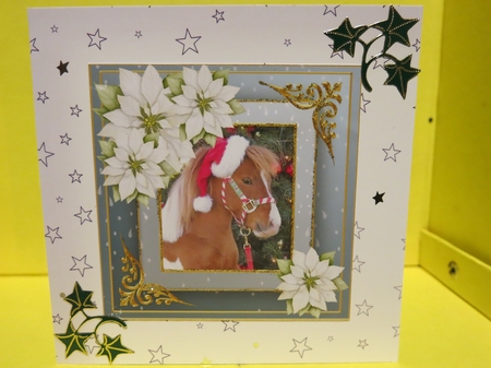 Christmas horse quick card  by Glenys Linehan