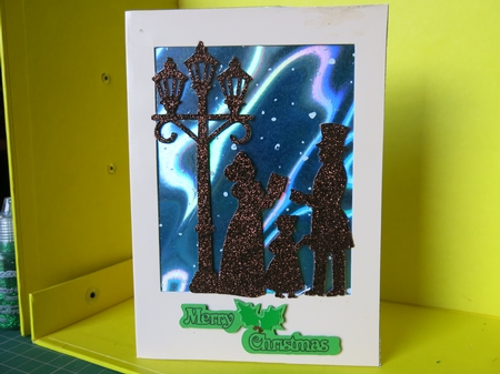 Christmas Carolers Card by Glenys Linehan