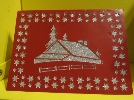 CHRISTMAS HOUSE FRAMED CARD 2 by Glenys Linehan