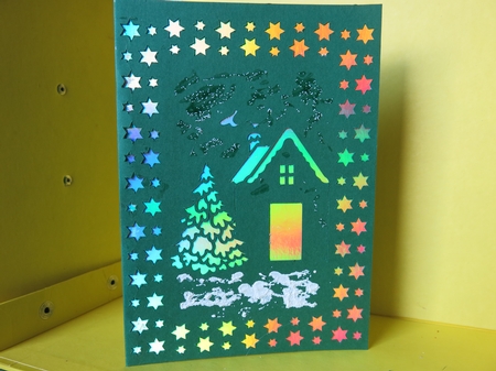 CHRISTMAS SCENE FRAMED CARD 2 by Glenys Linehan