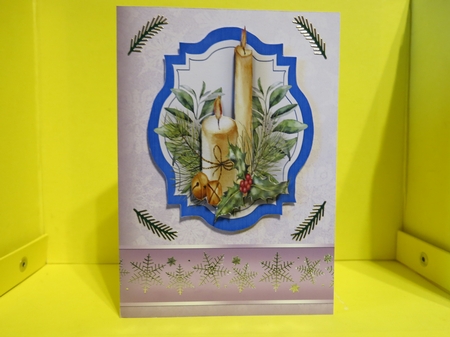 Beautiful Candles and Holly  by Glenys Linehan