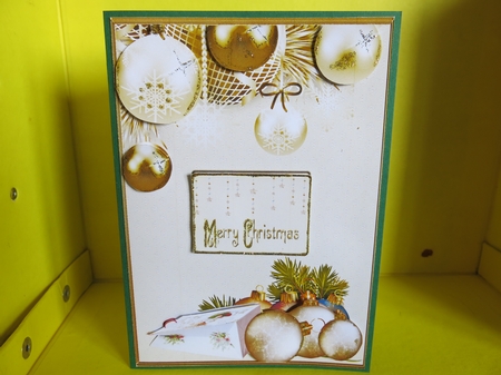 Two A5 Christmas quick card fronts by Glenys Linehan