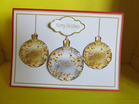 Two A5 Christmas quick card fronts by Glenys Linehan
