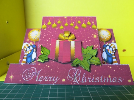 Christmas Present - Central Stepper Card  by Glenys Linehan