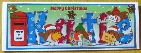 Christmas Robins with letters to Santa KATIE large dl by Joyce Watson