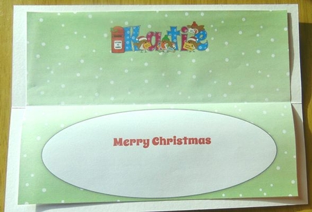 Christmas Robins with letters to Santa KATIE large dl insert by Joyce Watson