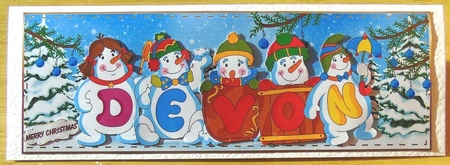 SNOWMEN NAMES LARGE DL - DEVON by Joyce Watson