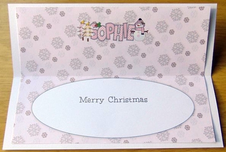 Cute Snowman SOPHIE large dl insert by Joyce Watson
