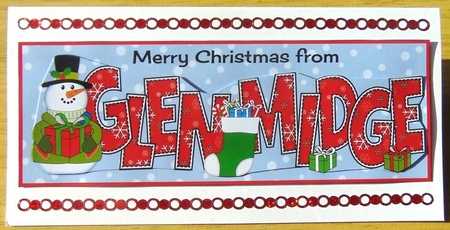 Merry Christmas from GLENMIDGE large dl by Joyce Watson