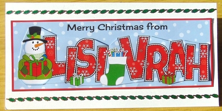 Merry Christmas from LISI VRAH large dl by Joyce Watson