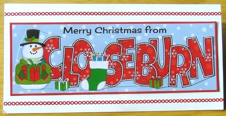 Merry Christmas from CLOSEBURN large dl by Joyce Watson