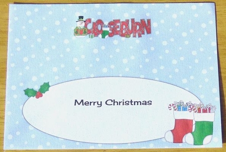 Merry Christmas from CLOSEBURN large dl insert by Joyce Watson