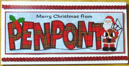 Merry Christmas from PENPONT Scottish Santa large dl by Joyce Watson