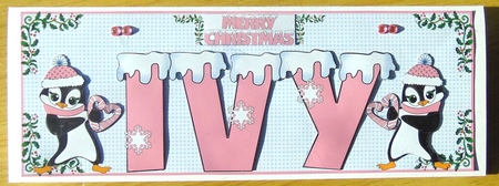 SNOW CAPPED NAMES - IVY PINK by Joyce Watson