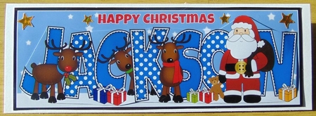 Santa and his Reindeers JACKSON large dl by Joyce Watson