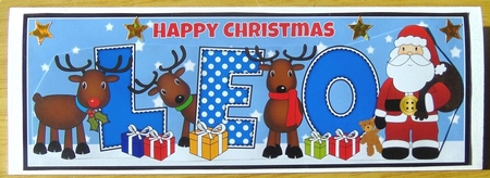 Santa and his Reindeers LEO large dl 2 by Joyce Watson