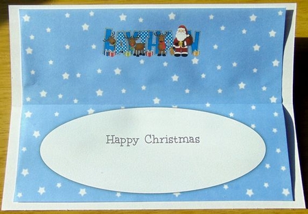 Santa and his Reindeers LAYTHAN large dl insert by Joyce Watson