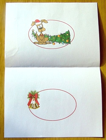 Doggy Christmas calamity insert by Joyce Watson