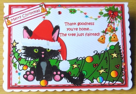Pussy cat calamity Christmas by Joyce Watson