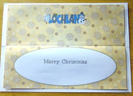 Cute Snowman LOCHLAN large dl insert by Joyce Watson