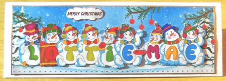 SNOWMEN NAMES LARGE DL - LOTTIE-MAE by Joyce Watson