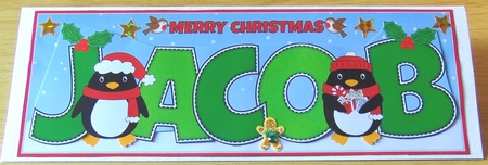 Christmas Penguins JACOB large dl by Joyce Watson