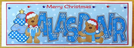 Christmas Teddies ALASDAIR large dl by Joyce Watson
