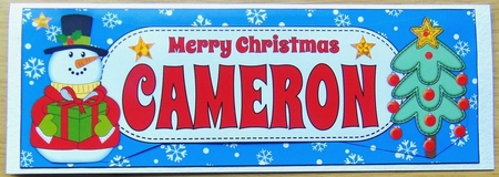 Snowman & Christmas Tree CAMERON large dl by Joyce Watson