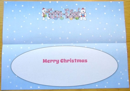 Monty Polar Bear and friend with presents FERN-ELISE large dl insert by Joyce Watson