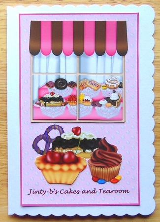 Cake Shop Decoupage Topper by Joyce Watson