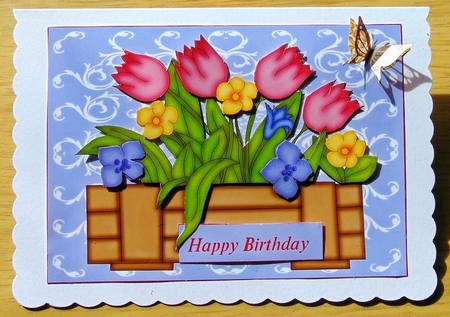 Spring Flowers Decoupage by Joyce Watson