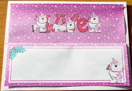 Xmas Wife with Polar Bears Matching Large Dl Insert by Joyce Watson