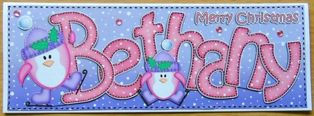 Xmas Large Dl Bethany Quick Card N 3D Decoupage by Joyce Watson