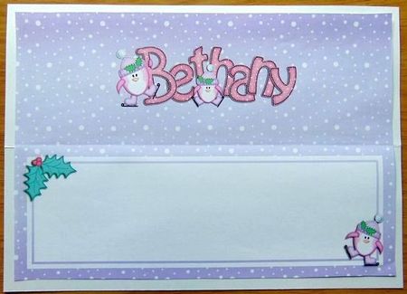 Xmas Bethany Matching Large Dl Insert by Joyce Watson