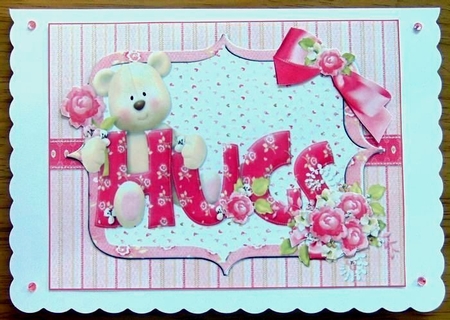 Cute Bear Hugs Quick Card by Joyce Watson