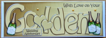 Golden Anniversary Large Dl Quick Card N 3D Decoupage by Joyce Watson