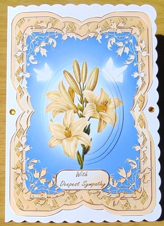 Shaped Card Mini Kit - Sympathy Lilies by Joyce Watson