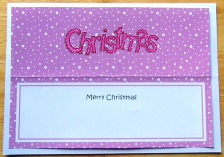 Xmas Merry Christmas Matching Large Dl Insert by Joyce Watson