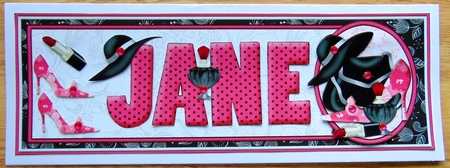 Create Any Name Fashion Accessories Card Kit by Joyce Watson